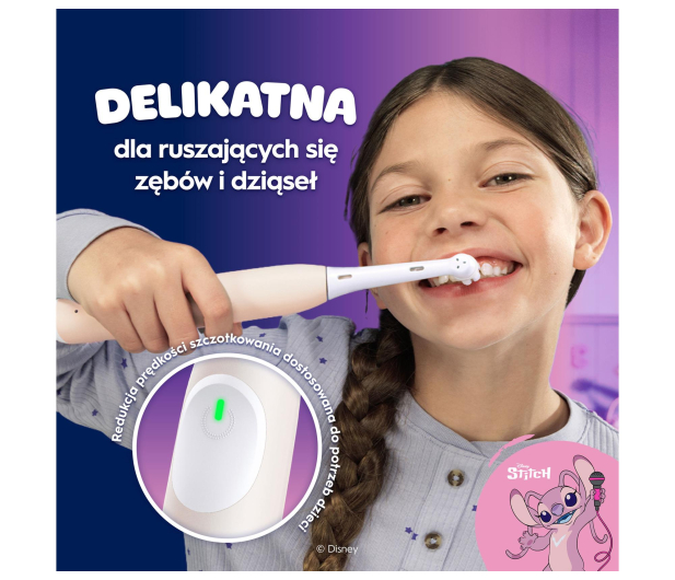 Oral-B Szczoteczka magnetyczna iO Kids Stitch (6+ etui róż) - 1601545 - zdjęcie 10